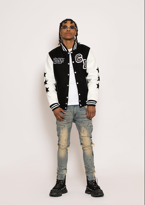 Black/White Chosen-Few Varsity Jacket
