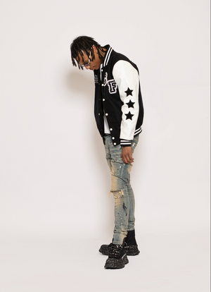Black/White Chosen-Few Varsity Jacket