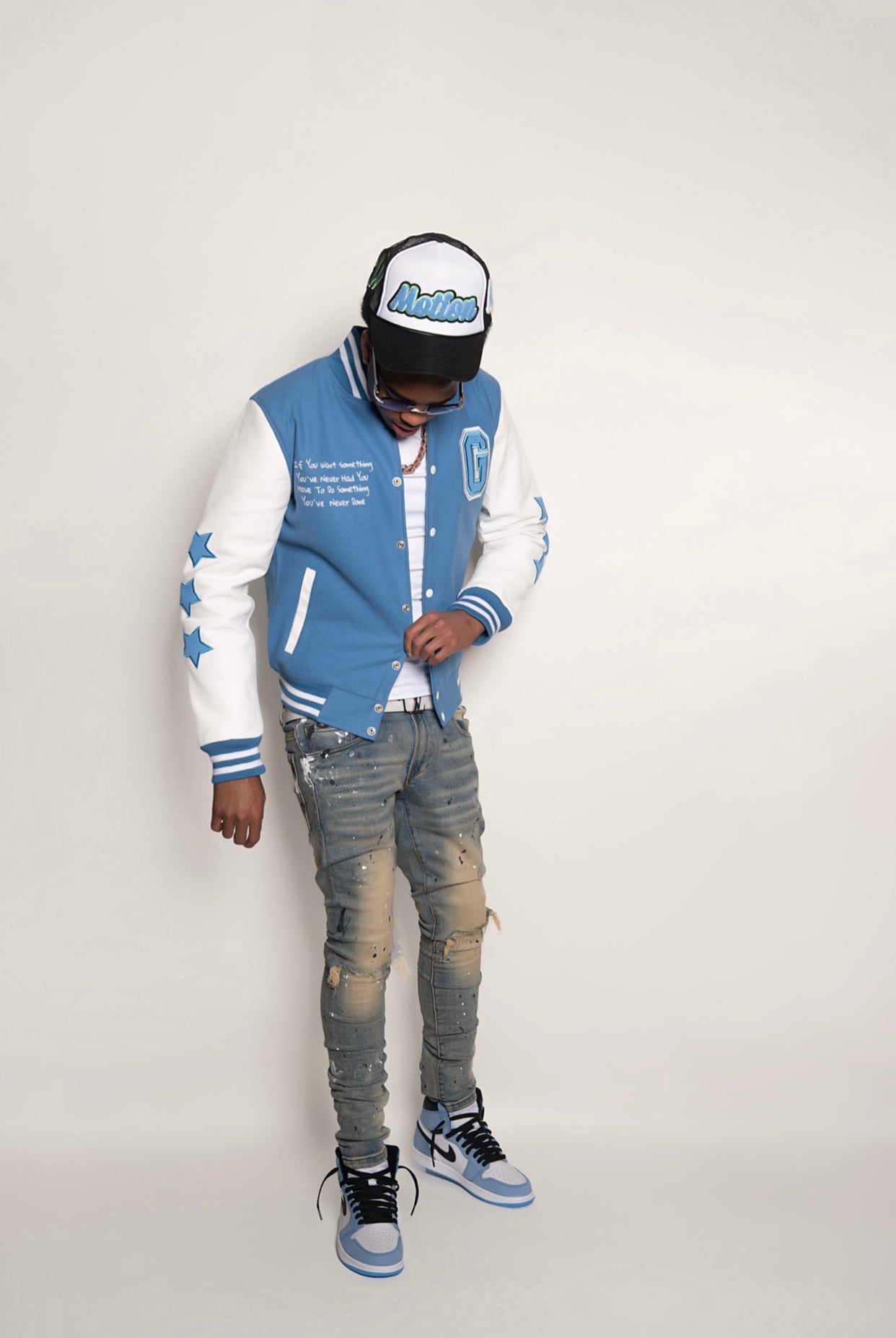 Carolina Blue GrindHard University Letterman