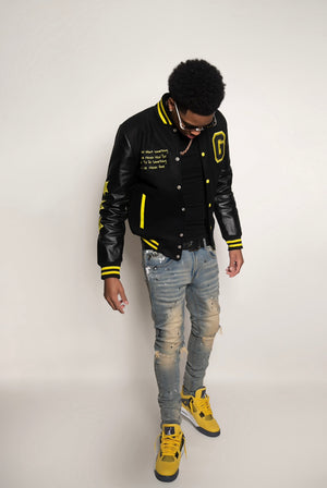 Black/Yellow GrindHard University Letterman