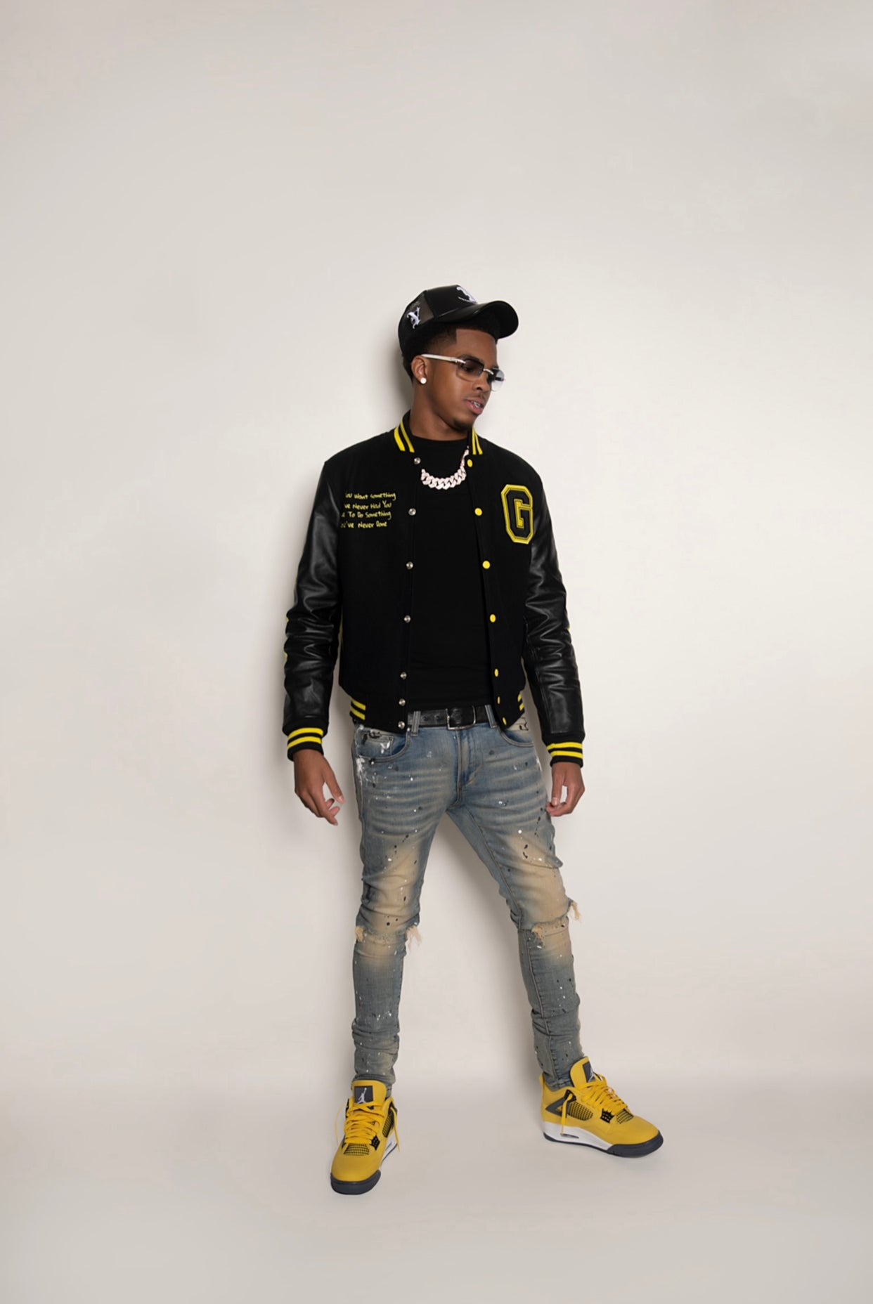 Black/Yellow GrindHard University Letterman